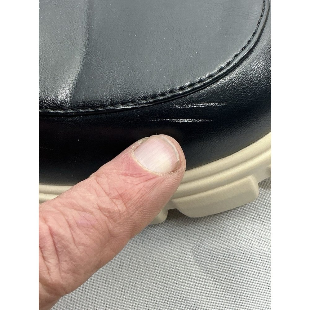 Womans Shoedazzle Elm Chunky Loafers 11 Black Slip On - Picture 8 of 10